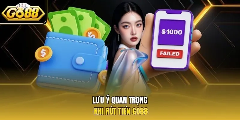 Lưu ý quan trọng khi rút tiền Go88