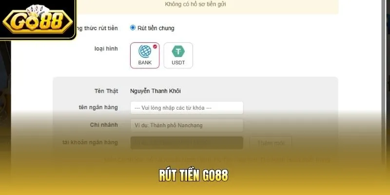 Rút tiền Go88